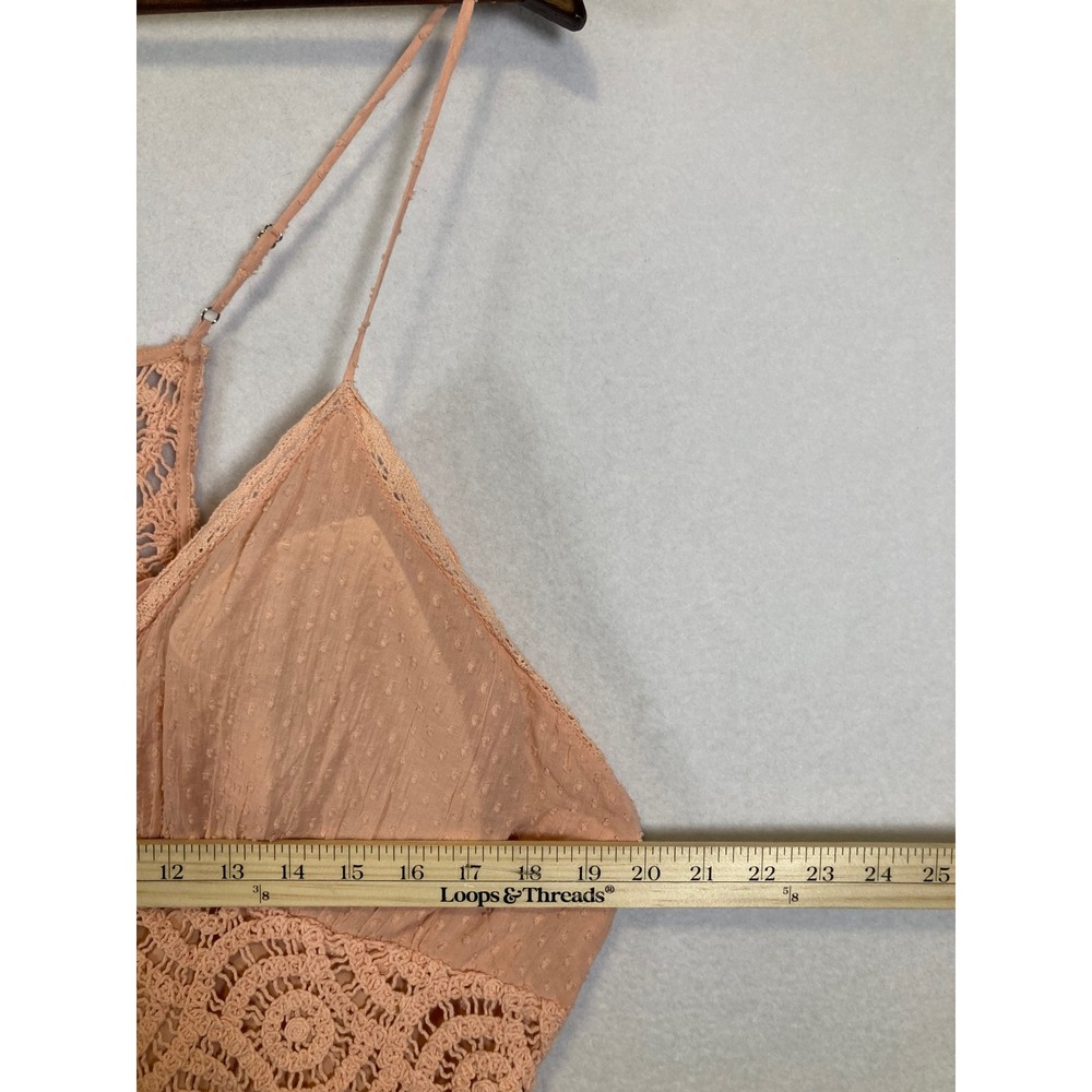white birch Peach Crochet-Trim Midi Dress - Picture 6 of 11